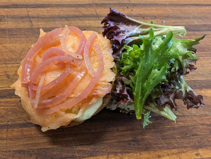 Smoked Salmon Bagel Sandwich