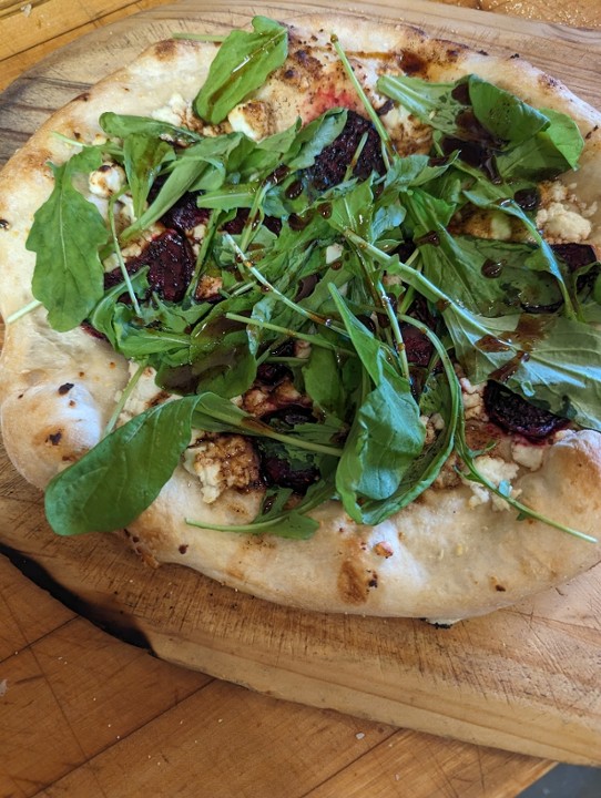 Goat Cheese, Arugula, Beet Pizza