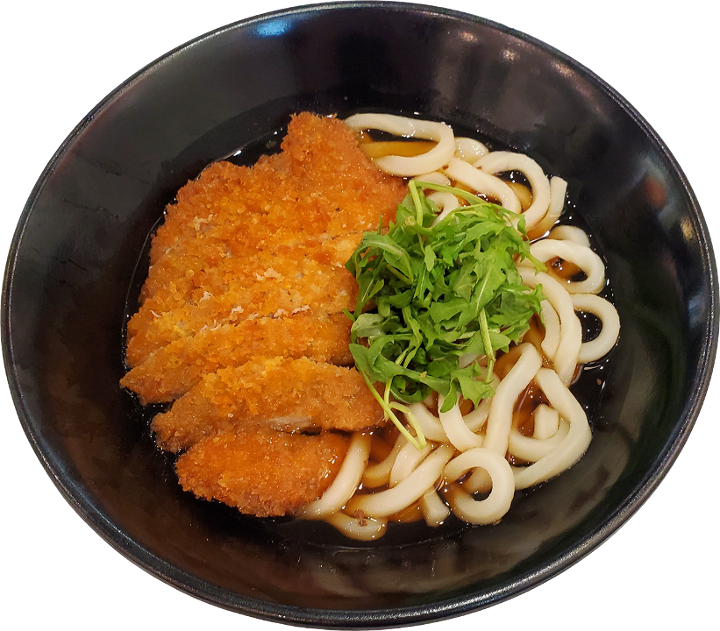 Spicy Black Garlic Udon with Katsu