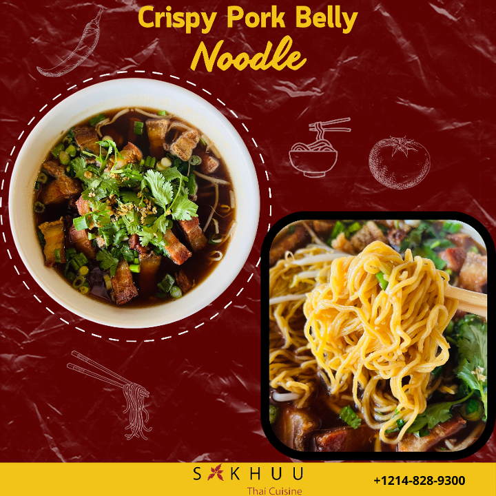 Crispy Pork Belly Noodle Soup