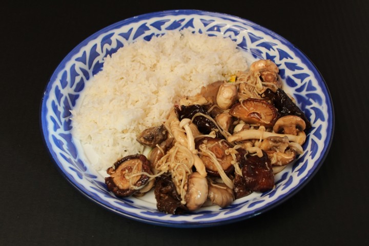 Stir-Fried Mix Mushroom with Rice