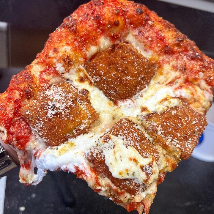 Fried Ravioli Pizza Pie