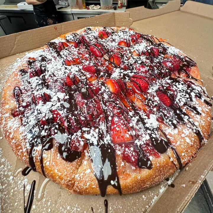 Large Chocolate Strawberry Dessert Pizza