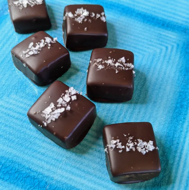 Chocolate Dipped Salted Caramels