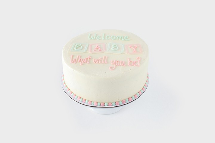 Baby Block Gender Reveal Cake