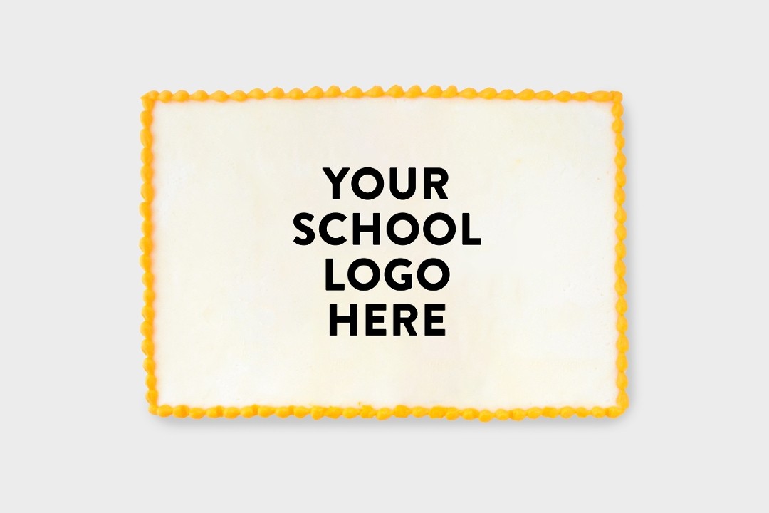YOUR SCHOOL LOGO Graduation Sheet Cake