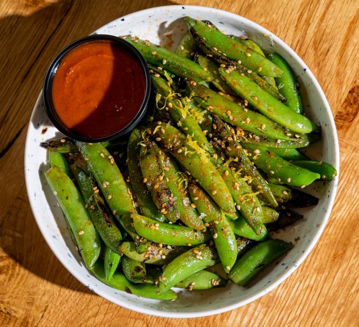 Oak Grilled Snap Peas