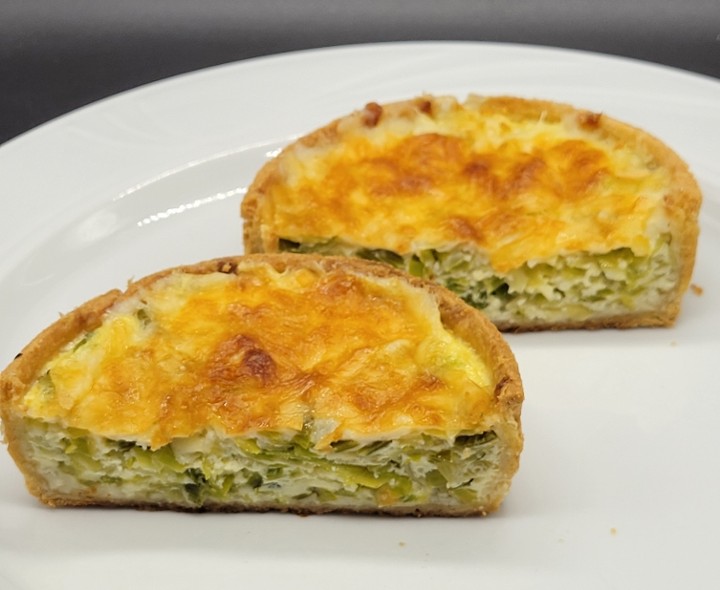 Leek & cheese quiche