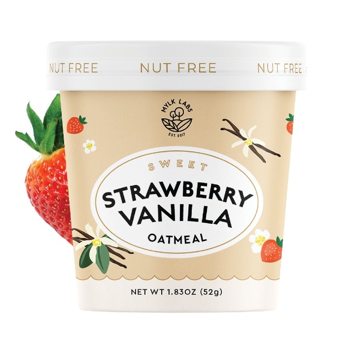 Nut Free Strawberry Vanilla Oatmeal Cup