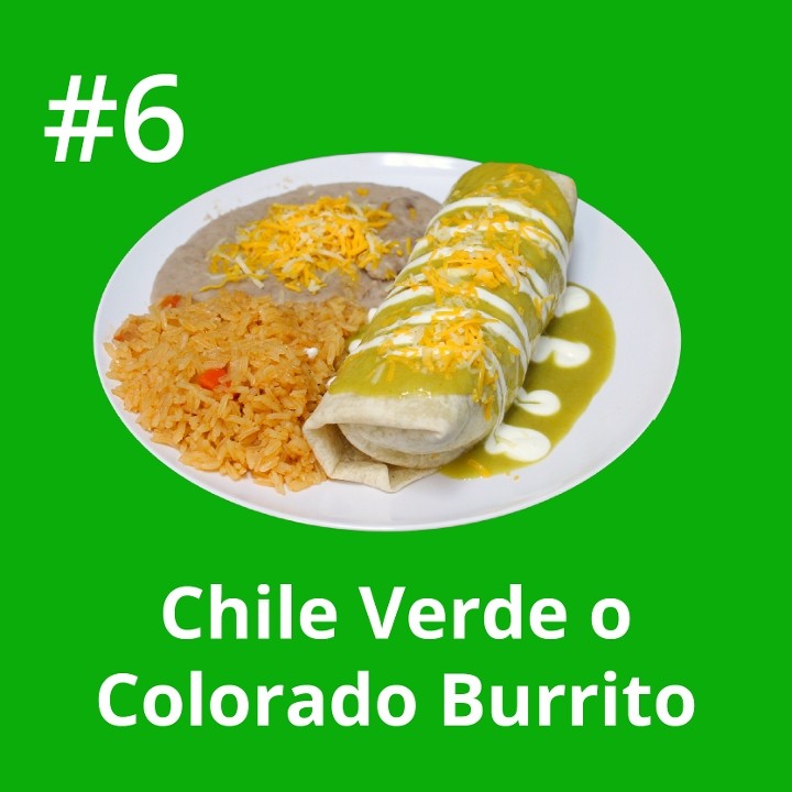 Combo #6 Chile Burrito