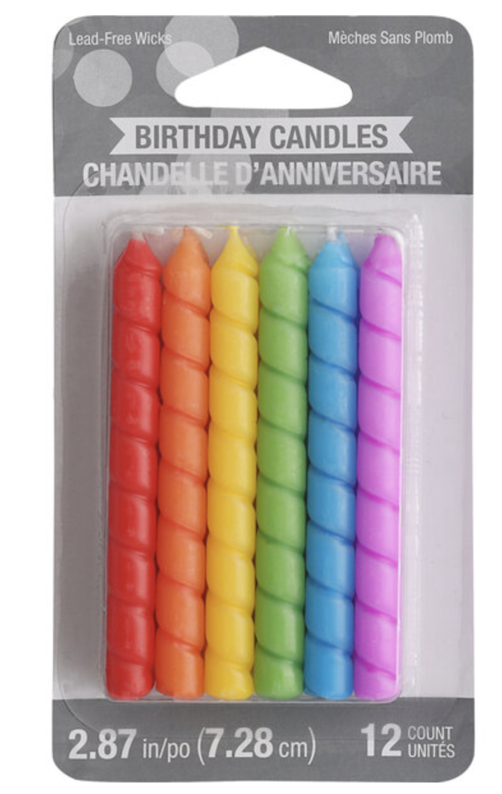 Vivid Color Candles (12 pack)