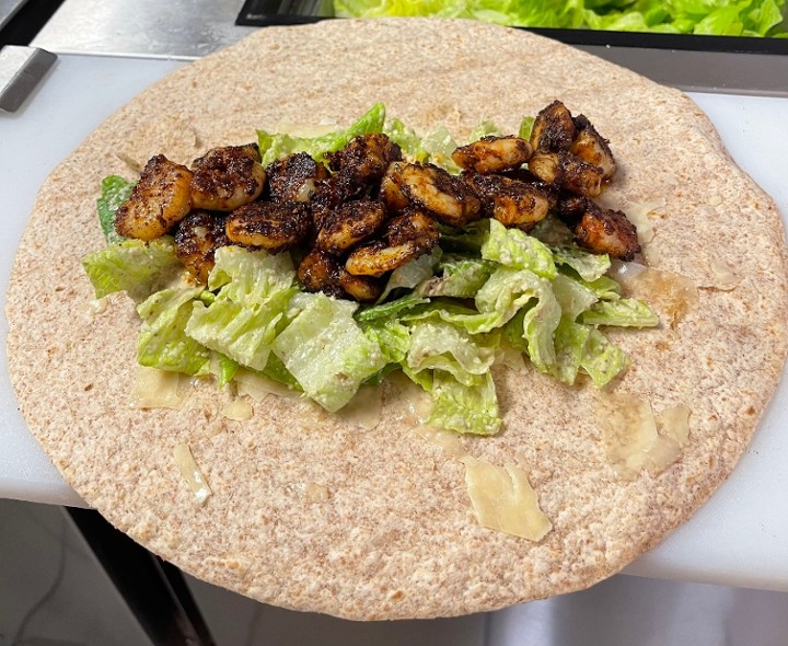 Caesar  Wrap Blackened Shrimp