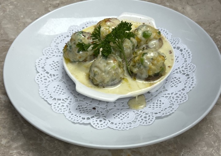 White Cheese Stuffed Mushrooms