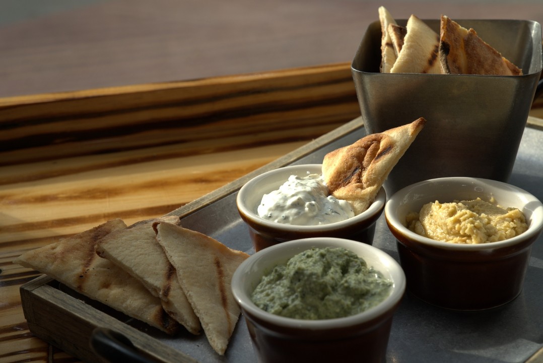 Trio of Dips with Naan Bread