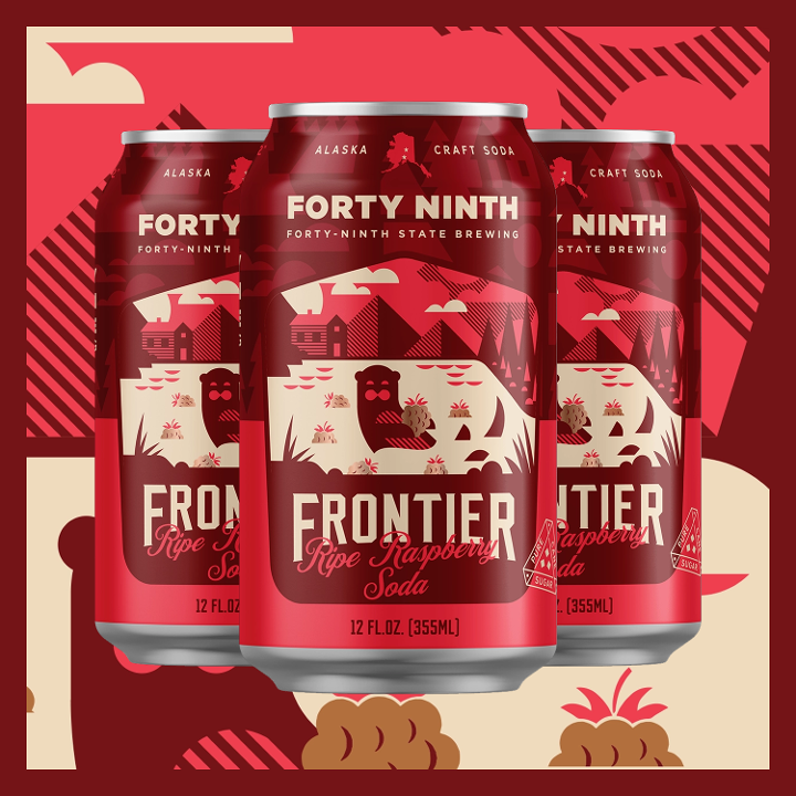 4 Pack Frontier Ripe Raspberry Soda