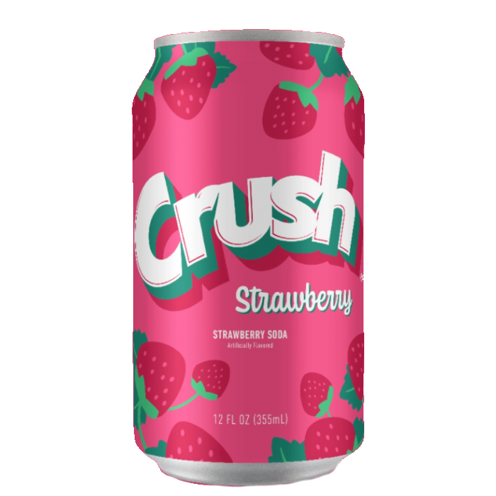 Strawberry Crush Soda Can