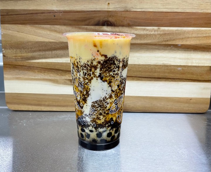 Creme  Brûlée Oreo Boba Milk