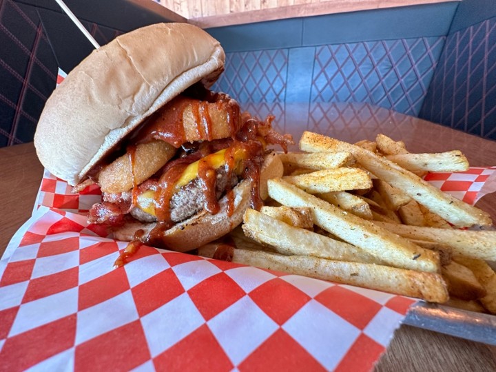 Western Bacon Cheese Burger & Fries