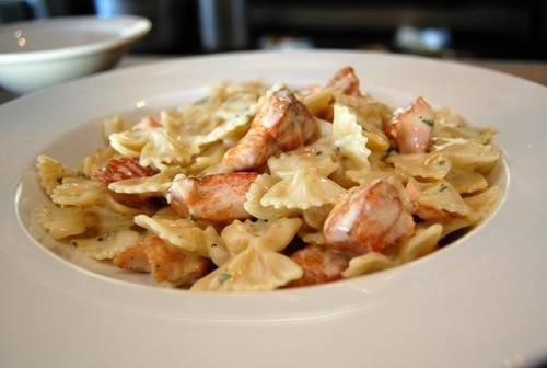 Bowtie Pasta with Grilled Salmon