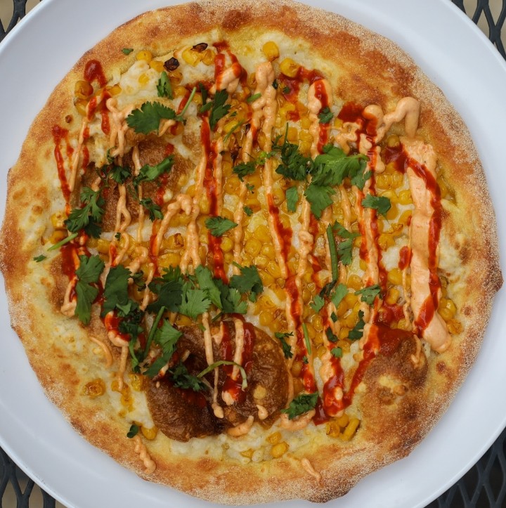 18" NY Style Vegan Elote Pizza