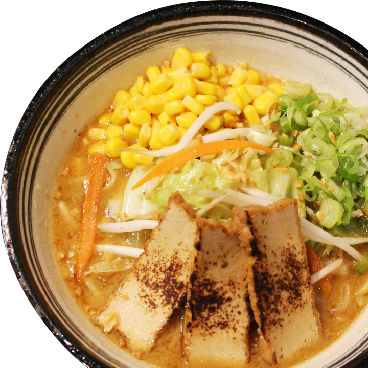 Vege Miso Garlic Ramen (Vegan Miso Soup/Noodle/No-Meat Protein)