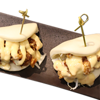 2 pcs Karaage Fried Chicken Buns