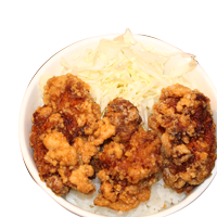 Mini Karaage Rice Bowl (Deep Fried Chicken)