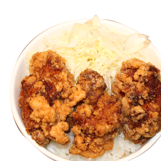 Mini Karaage Rice Bowl (Deep Fried Chicken)