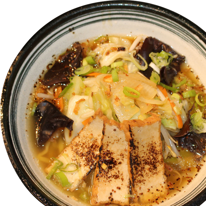Vege Tan-men (Vegan Sea Salt Soup/Noodle, No-Meat Proten)