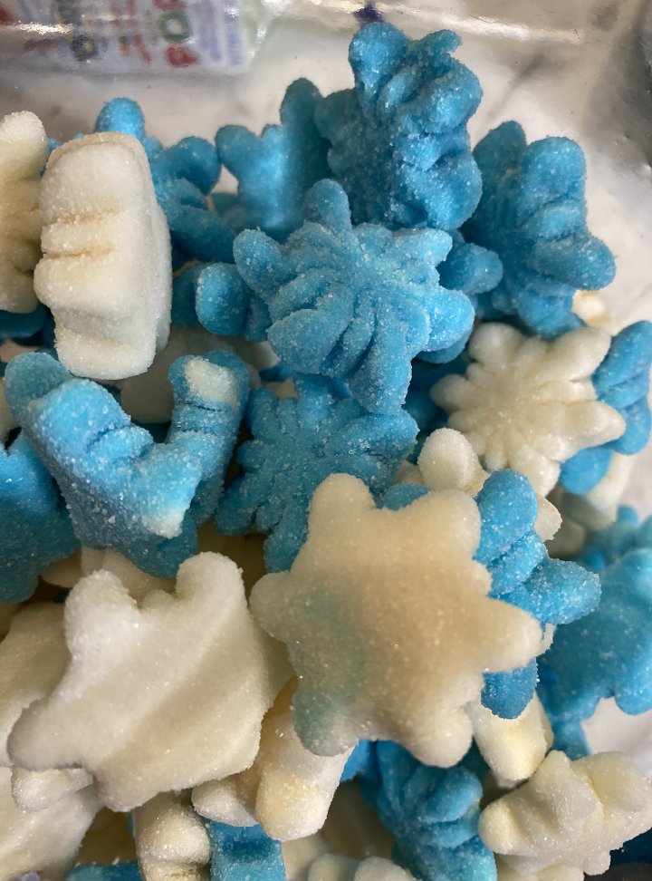 Edible Snowflakes Sprinkles Infused with Flash Dust Glitter for