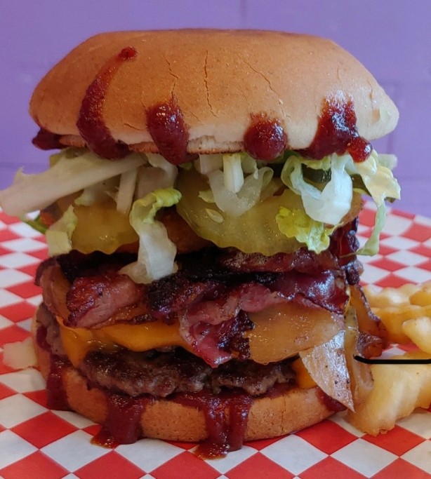 Double Southwest bacon burger combo