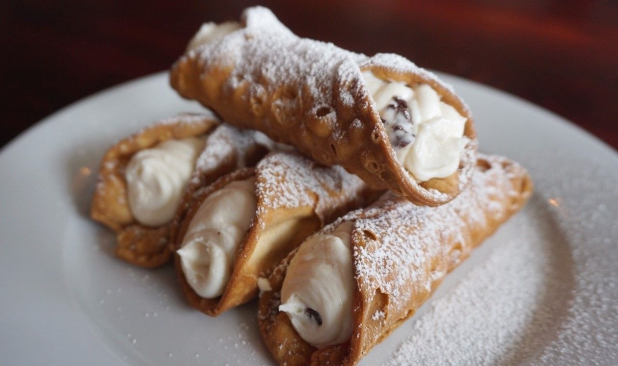 Chocolate chip filled cannoli