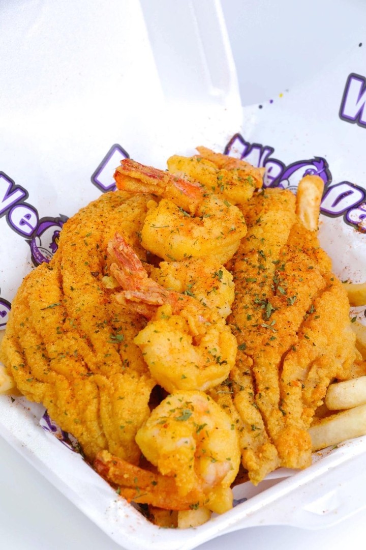 Brows Special 2pc Fish & 5 Shrimp w/ Fries