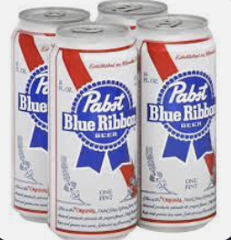 Pabst Blue Ribbon- can