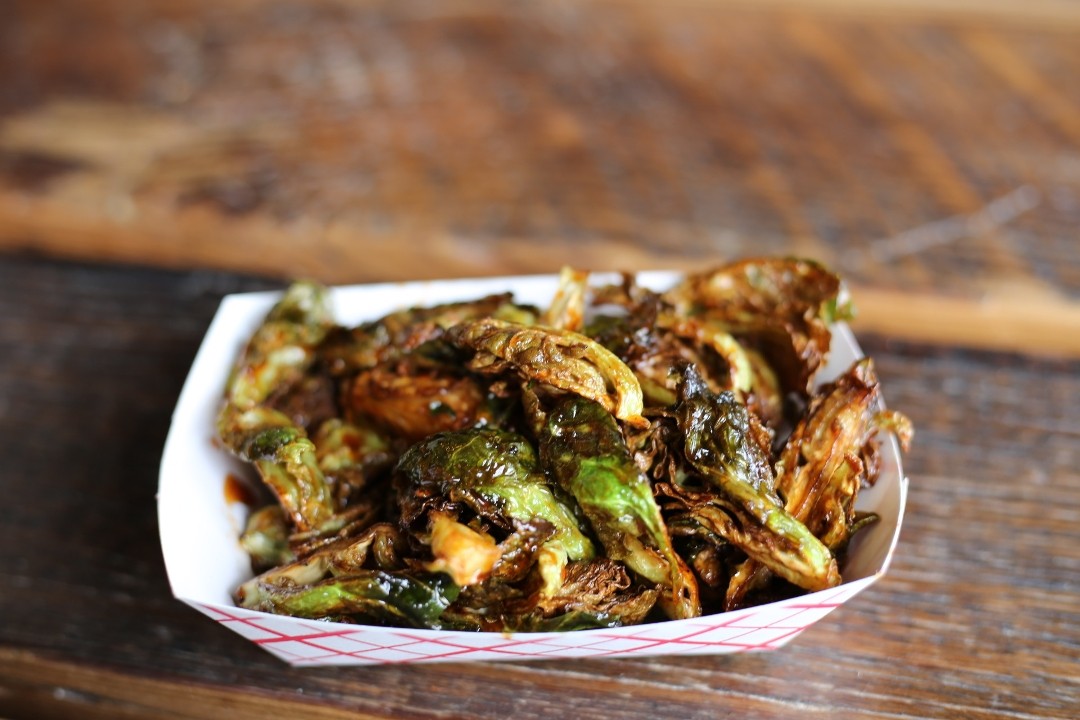 Chili Glazed Brussels Sprouts