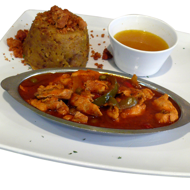 Mofongo with Chicken in sauce *