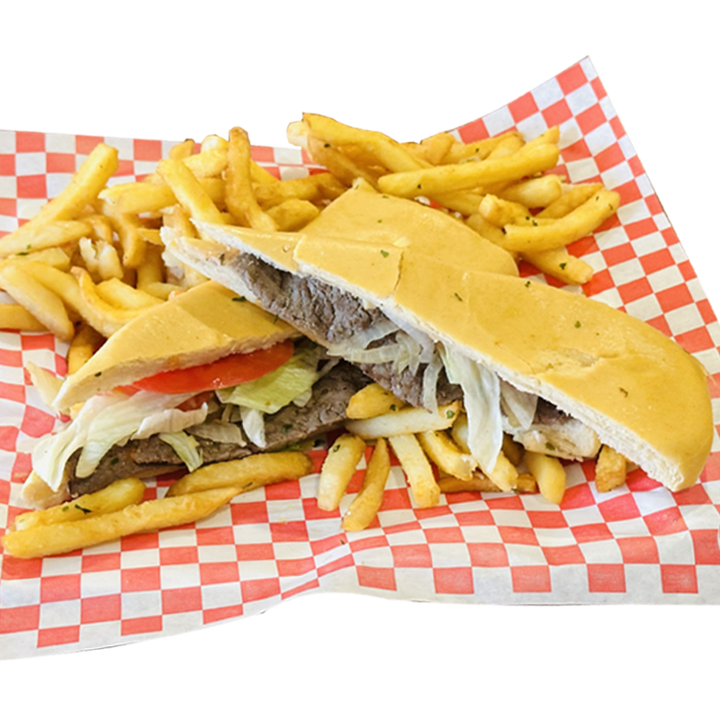 Pan con Bistec LS ( Include Fries& Soda )