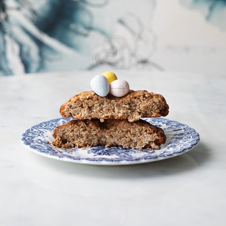 “eggs in a nest” coconut oatmeal cookie