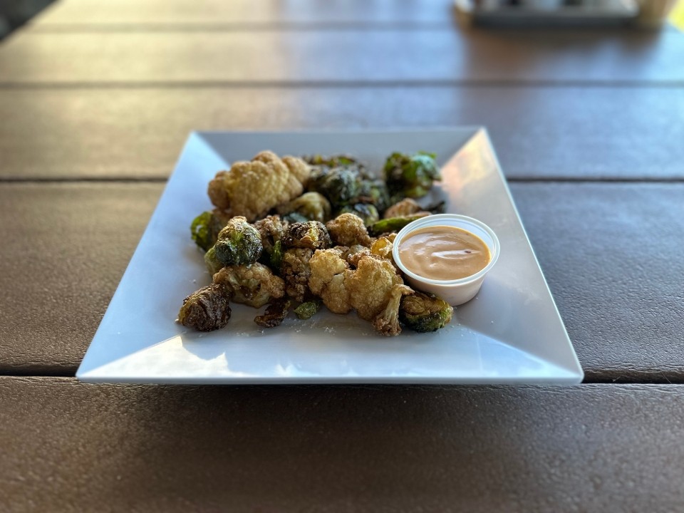 Crispy Cauliflower and Brussel Sprouts