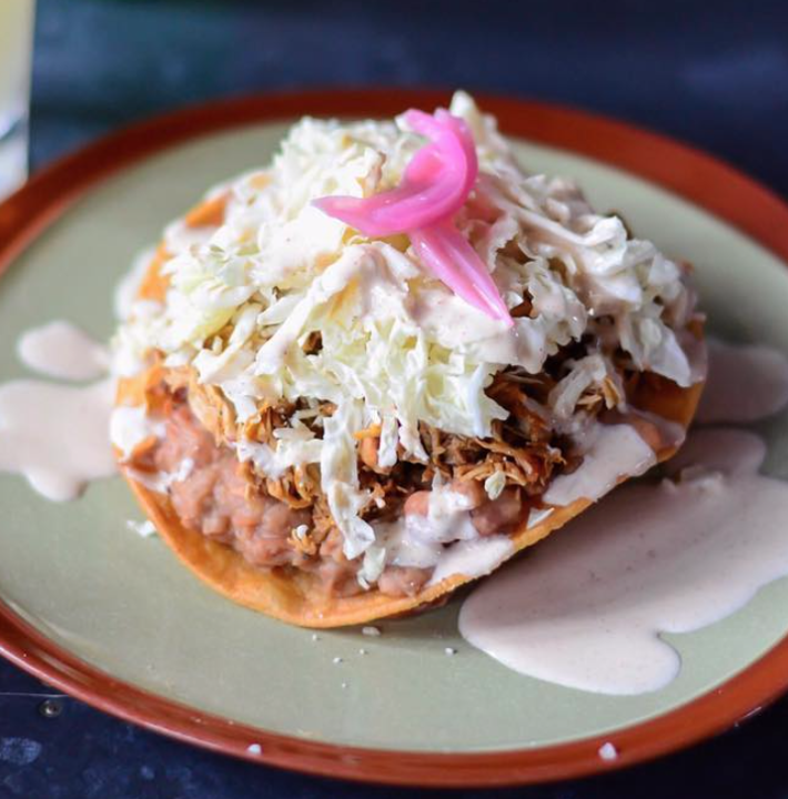 CHICKEN RANCHERO TOSTADA