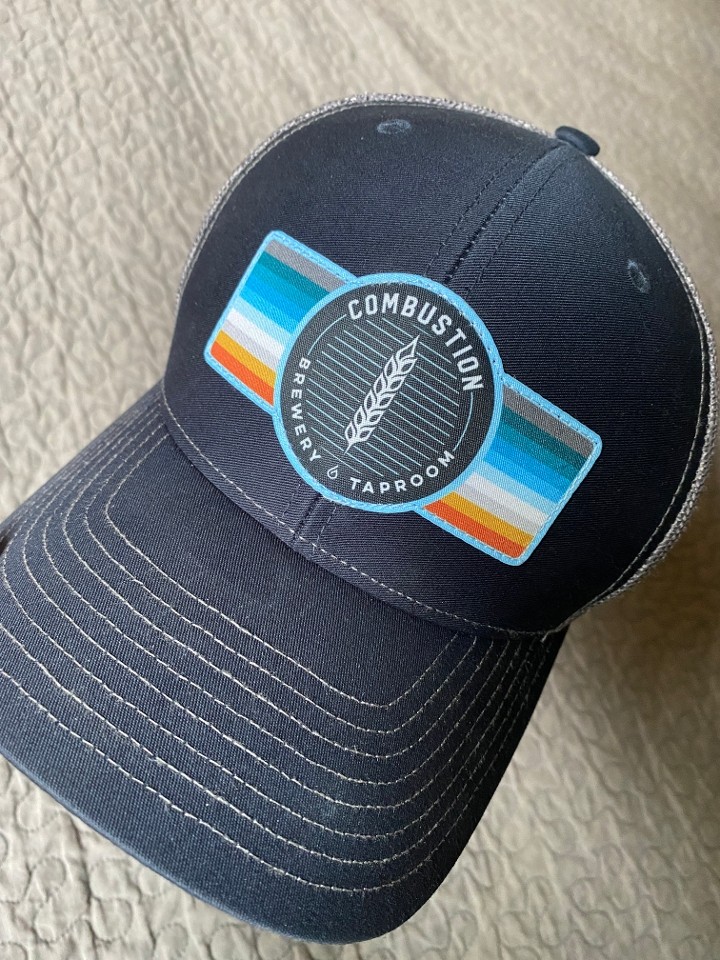 Trucker Hat Navy/Charcoal Color Logo