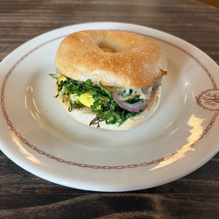 Kale, Egg and Cheese Bagel