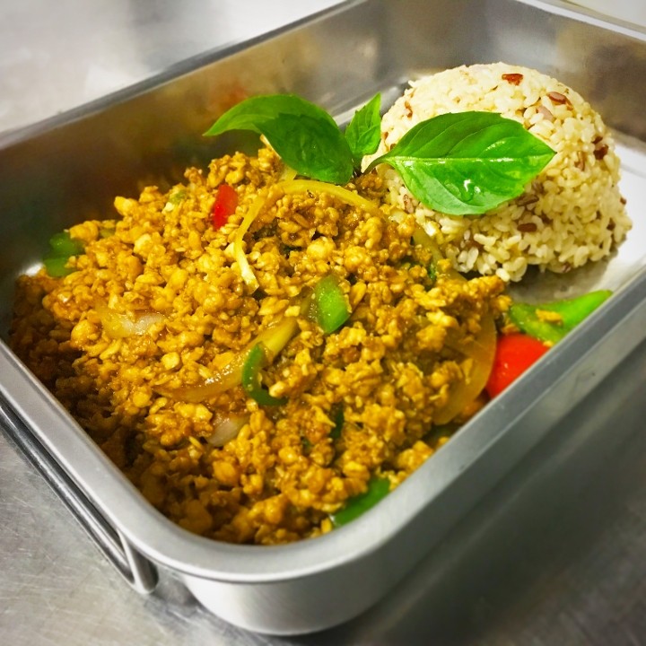 Basil rice dish