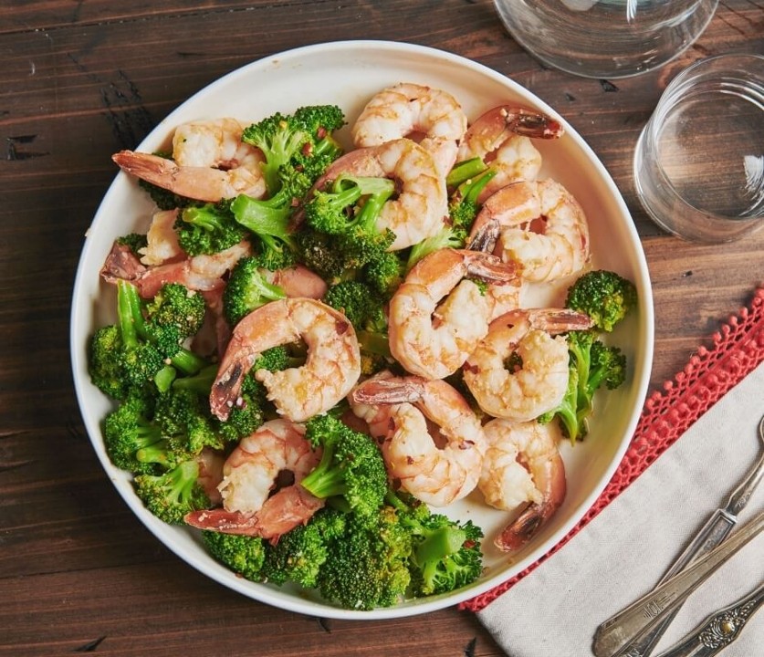 Shrimp Stir-Fried W.  Broccoli 芥兰大虾