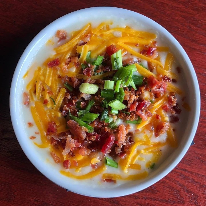 Bowl LOADED Baked Potato Soup