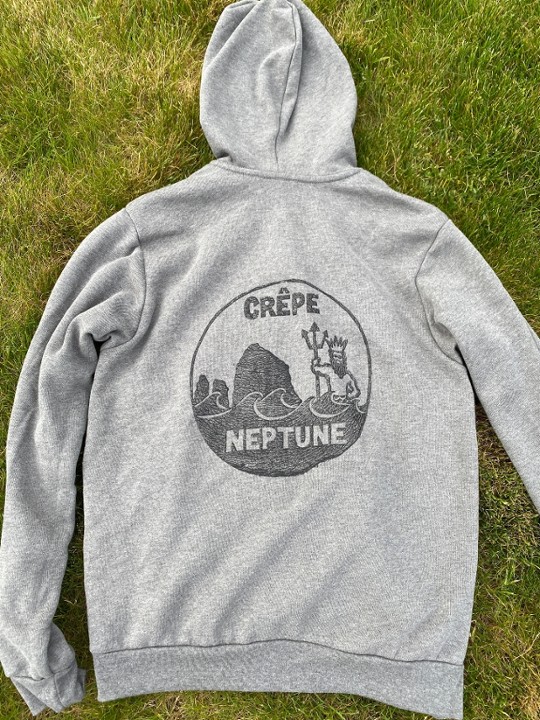 SMALL - Grey Hoodie (Blockprint)