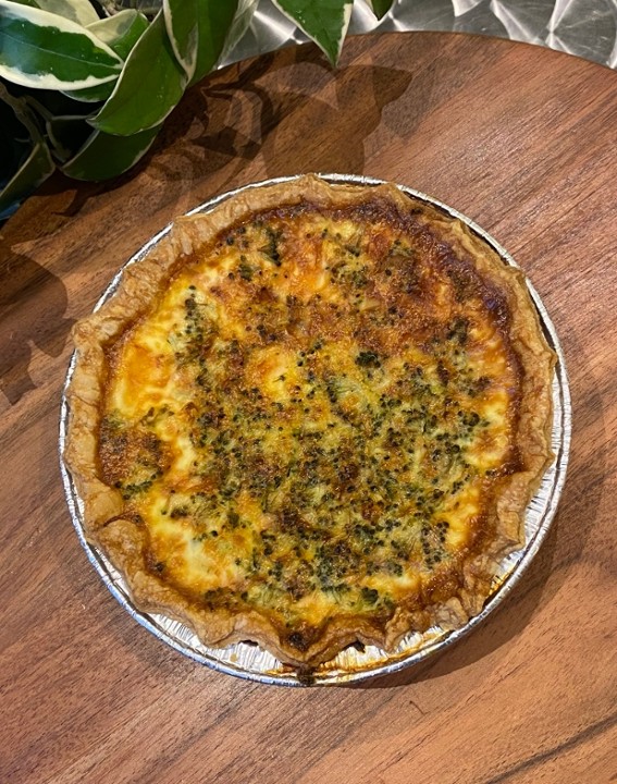 Broccoli and Cheese Quiche Slice