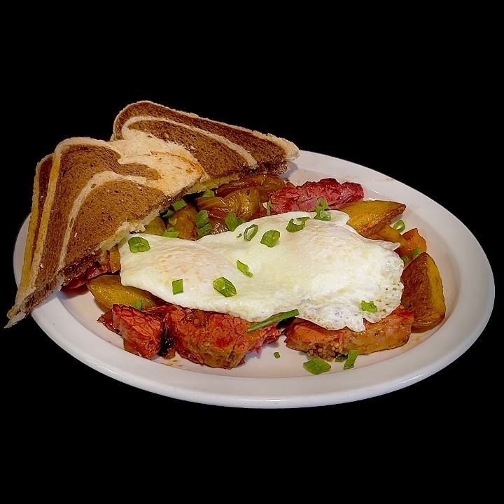 Classic Corned Beef Hash with Eggs