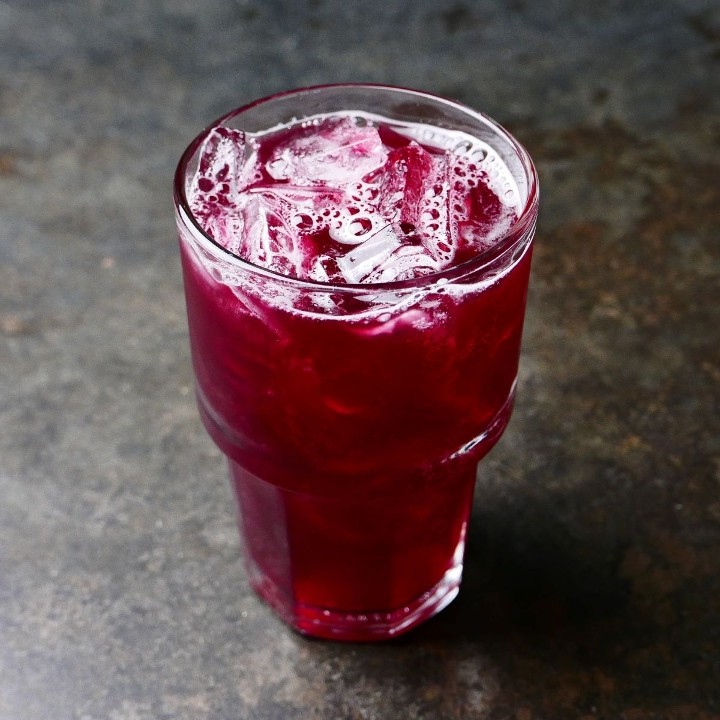 Sparkling Hibiscus Ginger Iced Tea