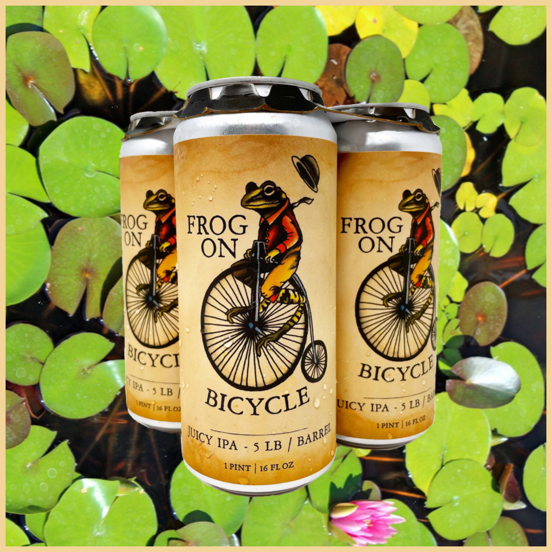 4-Pack Frog on Bicycle